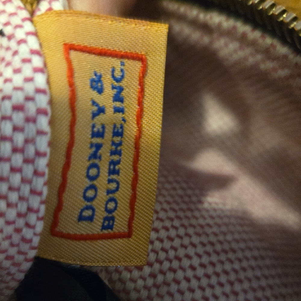Dooney & Bourke Navy and Tan Leather Tote - Picture 2 of 10